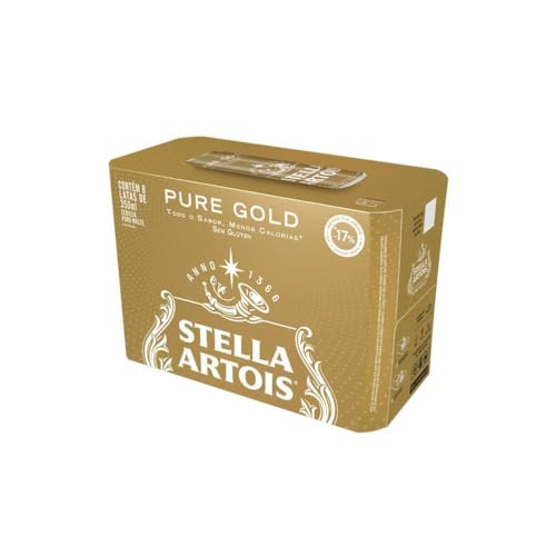 Cerveja Stella Artois Pure Gold Lata 350ml - Caixa 8 Unidades